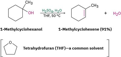 Dehydration of 1-methylcyclohexanol to 1-methylcyclohexene