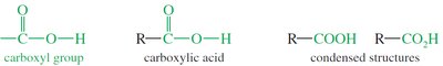 Carboxyl group and condensed structures