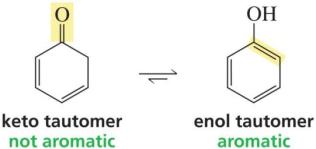 Aromatic enol tautomer