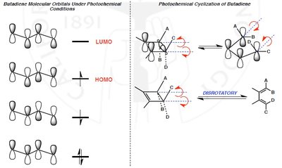Thermal and photochemical cyclization of hexatriene