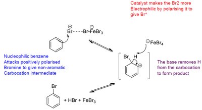bromination mechanism with catalyst regeneration