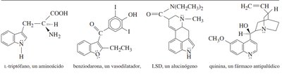 Ejemplos de compuestos biológicamente activos con heterociclos fusionados