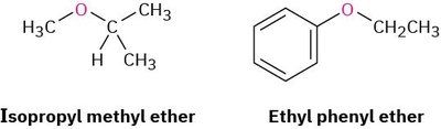 Structures of isopropyl methyl ether and ethyl phenyl ether