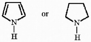 pyrrole vs pyrrolidine