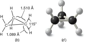 Cyclopropane structure and model