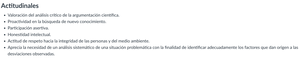 Lista de competencias procedimentales