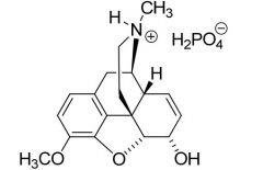 Structure of codeine phosphate, a basic drug salt