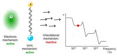 Frequency dependence of dielectric mechanisms