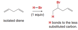 Electrophilic addition to isolated diene: one product