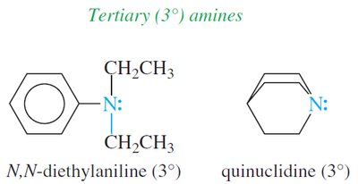 Tertiary amines examples
