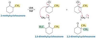 Alkylation of asymmetrical ketones
