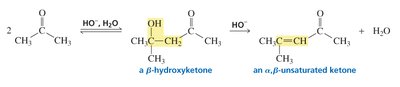 Aldol condensation to alpha,beta-unsaturated ketone
