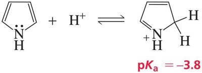 Protonation at the 2-position of pyrrole