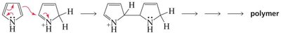 Polymerization of pyrrole in acid