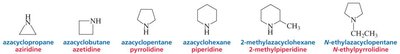 Saturated heterocyclic amines