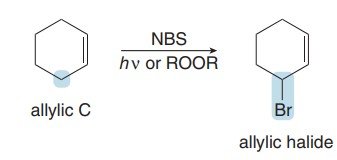 Selective bromination at allylic carbon