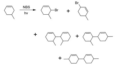 Multiple products from allylic bromination
