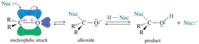 Nucleophilic addition to carbonyl group