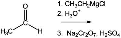 Hydride addition to a ketone