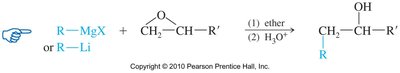 Epoxide ring opening with Grignard and organolithium reagents