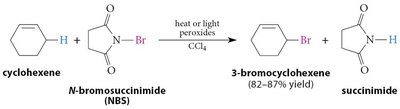 NBS bromination of cyclohexene