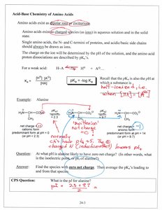 Acid-base chemistry and zwitterion formation of amino acids