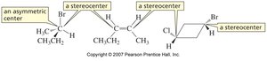 Examples of stereocenters and asymmetric centers