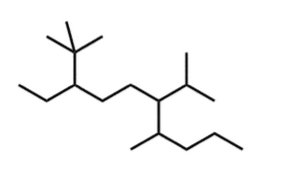 Branched alkane structure for IUPAC naming