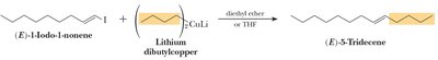 Stereospecific coupling of Gilman reagent with vinylic halide