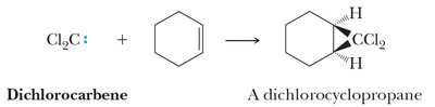 Addition of dichlorocarbene to cyclohexene