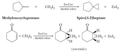 Cyclopropanation of alkenes using Simmons-Smith reagent