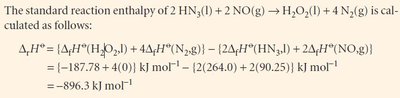 Calculation of standard reaction enthalpy using enthalpies of formation