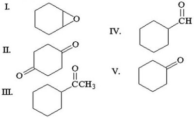 Five cyclic compounds with carbonyl groups