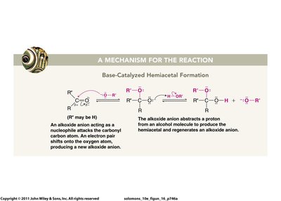 Base-catalyzed hemiacetal formation