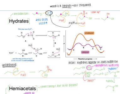 Acetal formation and mechanism