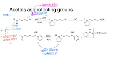 Acetals as protecting groups