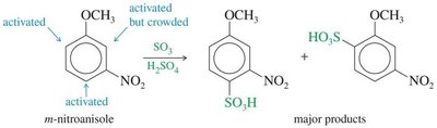 Sulfonation of m-nitroanisole