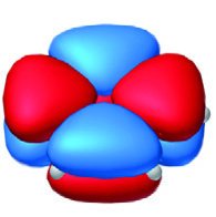 Six molecular orbitals of benzene