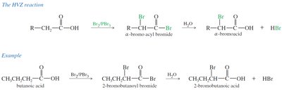 The HVZ reaction and example