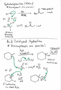 Hydrohalogenation and Acid Catalyzed Hydration Mechanisms