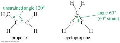 Stability of cycloalkenes: cis vs trans