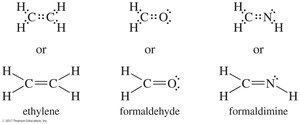 Examples of double and triple bonds