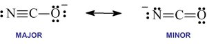 Resonance contributor: charge on oxygen
