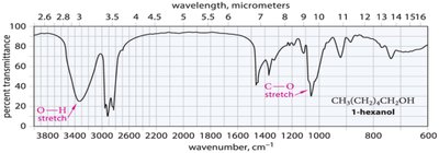 IR spectrum of 1-hexanol