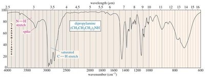 IR spectrum of dipropylamine