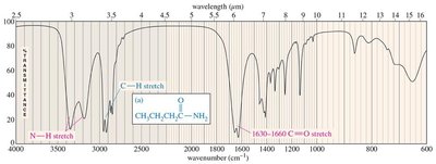 IR spectrum of amide