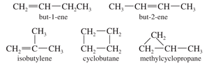 Constitutional isomers of C4H8