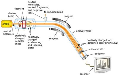 Diagram of a mass spectrometer