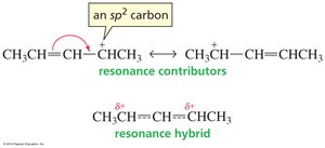 Moving π electrons to an sp2 carbon