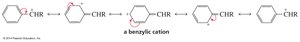 Resonance contributors for a benzylic cation